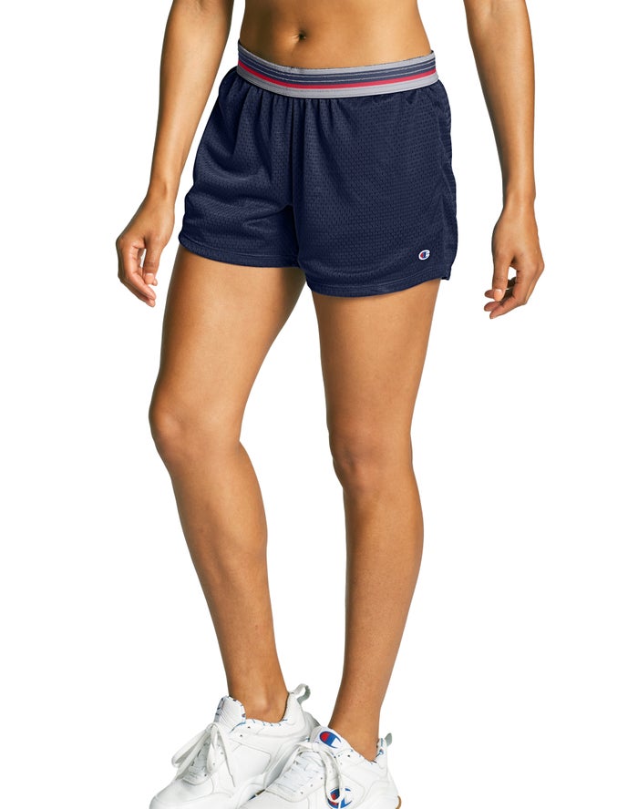 Champion Mesh 4 Navy Shorts Womens - South Africa YPIFUB391